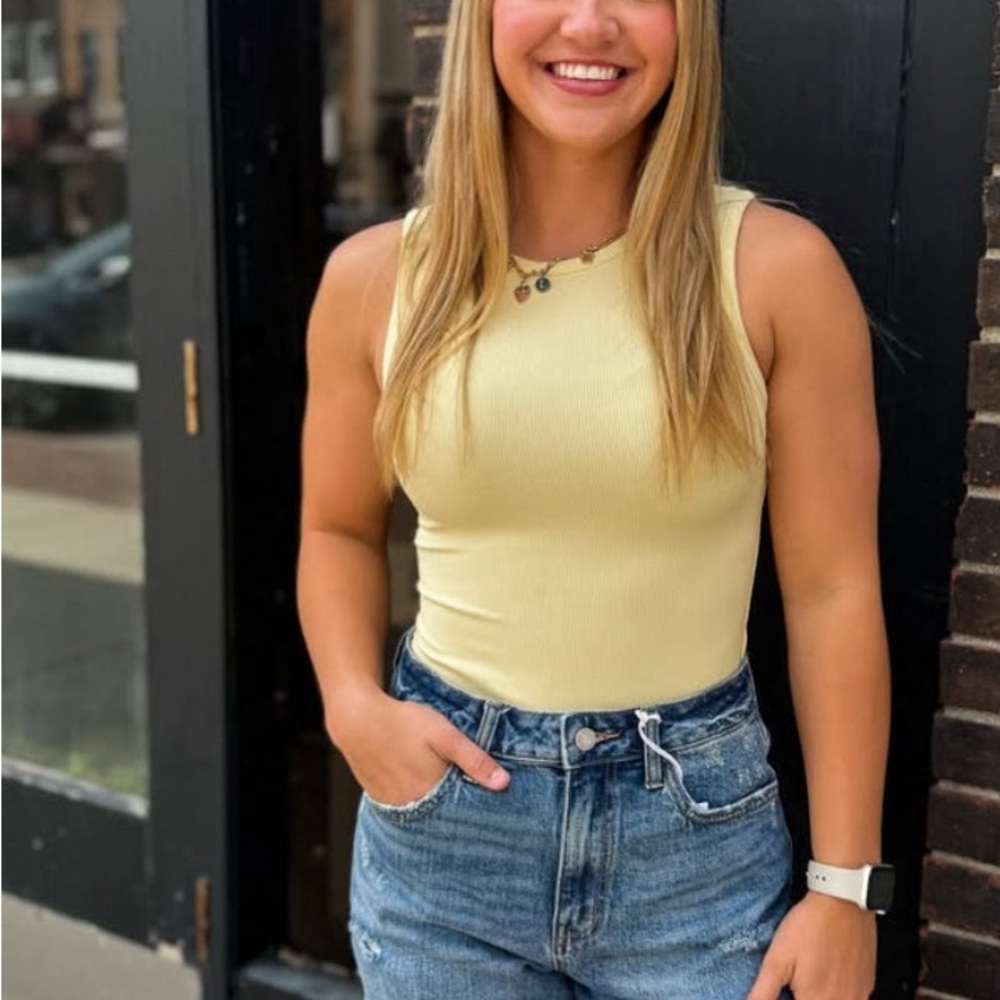 Le Lis Butter Yellow Bodysuit